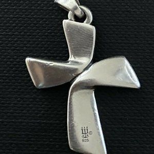 James Avery Retired Ribbon Cut Cross Pendant